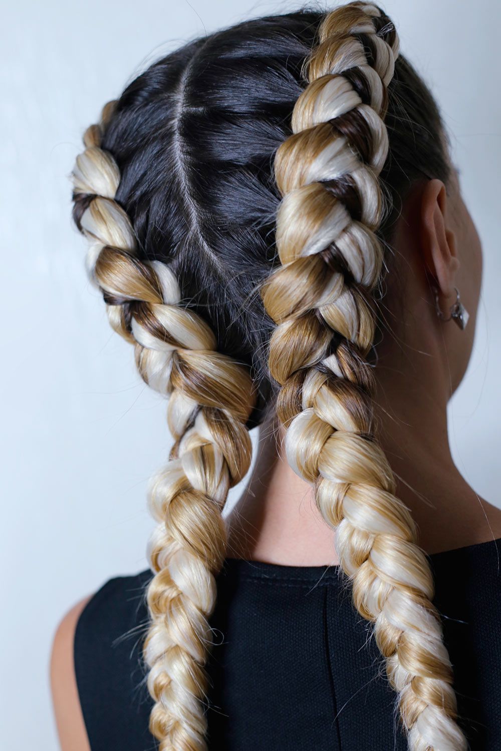 Box Two Braids With Blonde Kanekalon