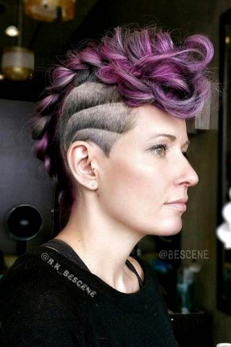Faded And Braided Hairstyle Mohawk #fadehaircut #undercut #haircuts #braids #mohawk