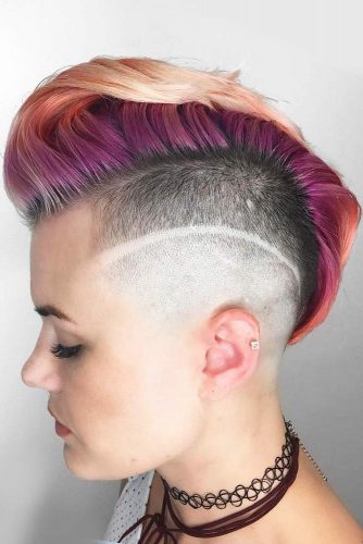 Faded Undercut With Shaved Stripe picture3