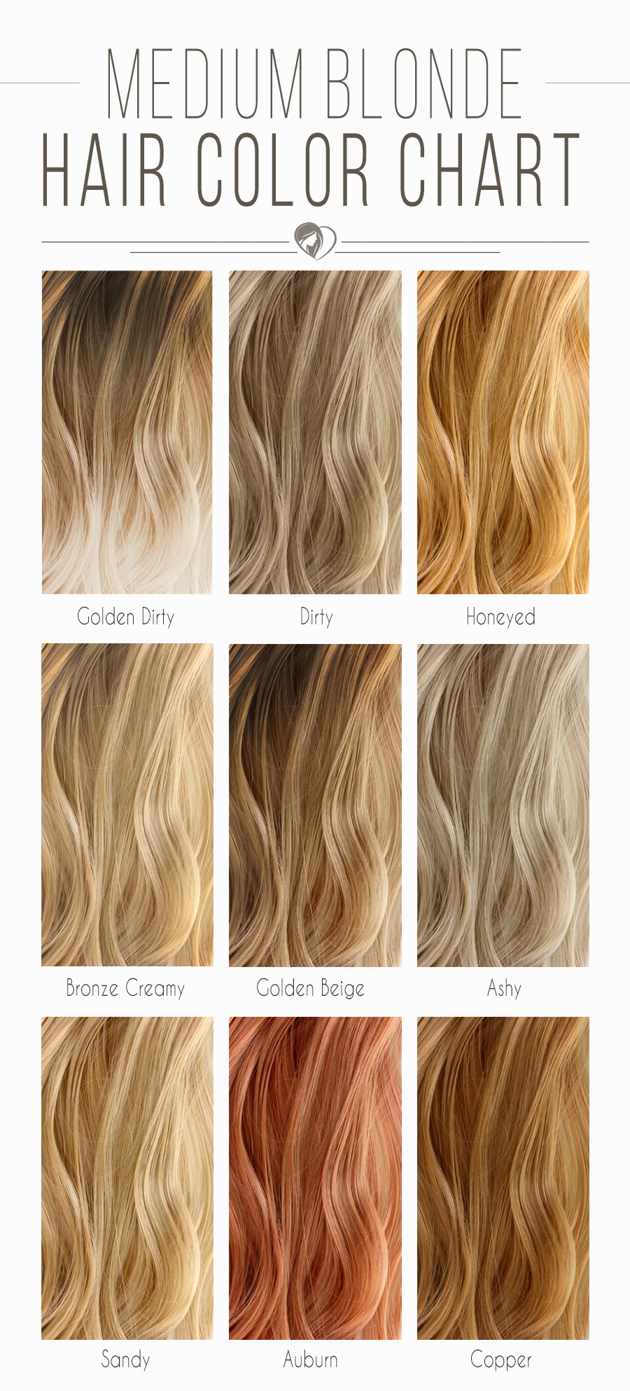 Golden Blonde Hair Color Chart