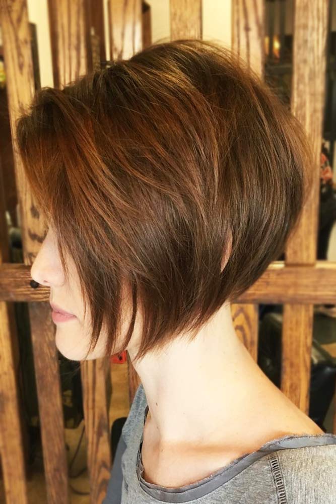 Orasnap Chin Length Layered Bob With Bangs For Fine Hair