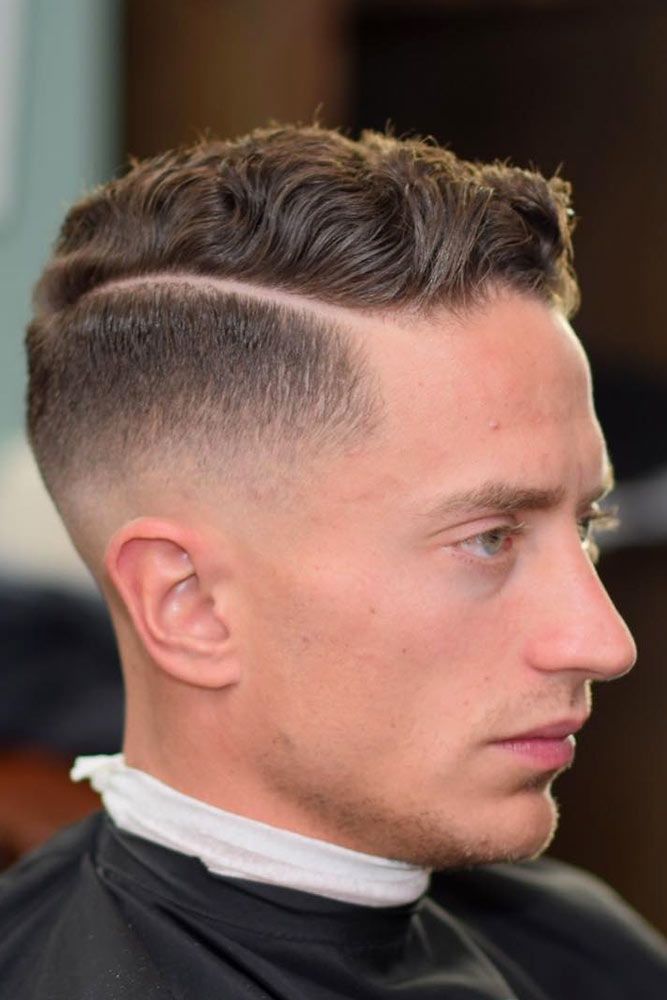 Wavy Comb Over Haircut With Fade #menhaircuts #menhairstyles