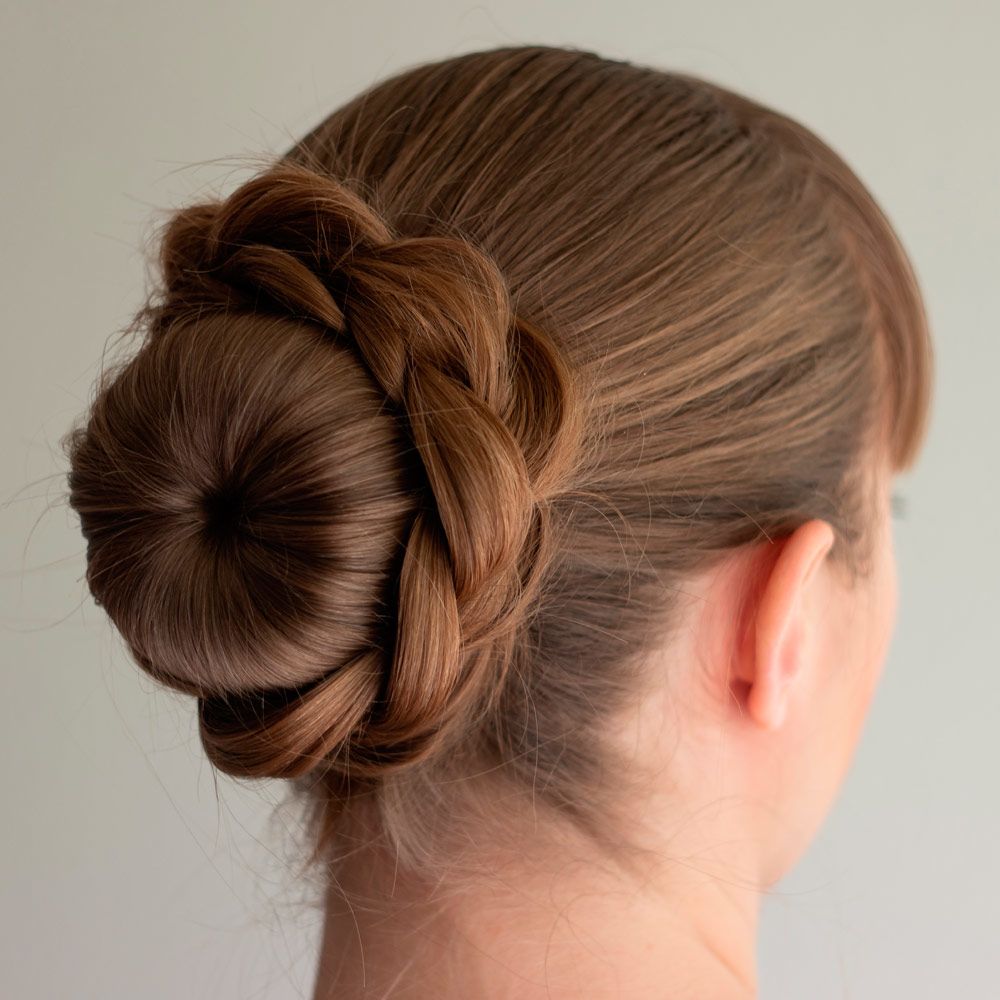 braided Hairstyle With Donut-Bun