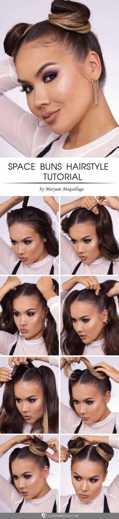 Space Buns Hairstyle Tutorial #spacebuns #tutorial