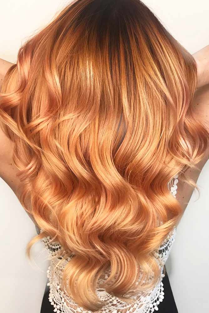 Rose Gold, The Color Of Now #redhair #longhair #wavyhair
