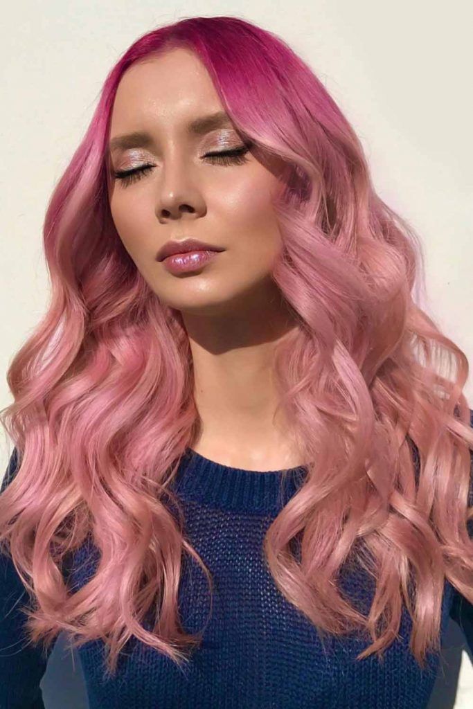 Rose Gold Ombre Waves #summerhaircolors