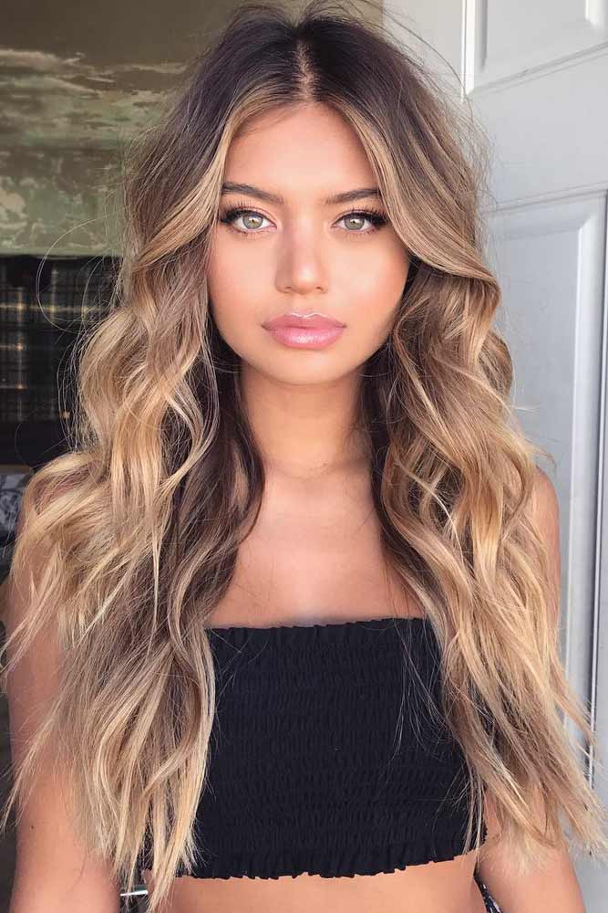 Gorgeous Square Face Shape #squareface #wavyhair #longhair