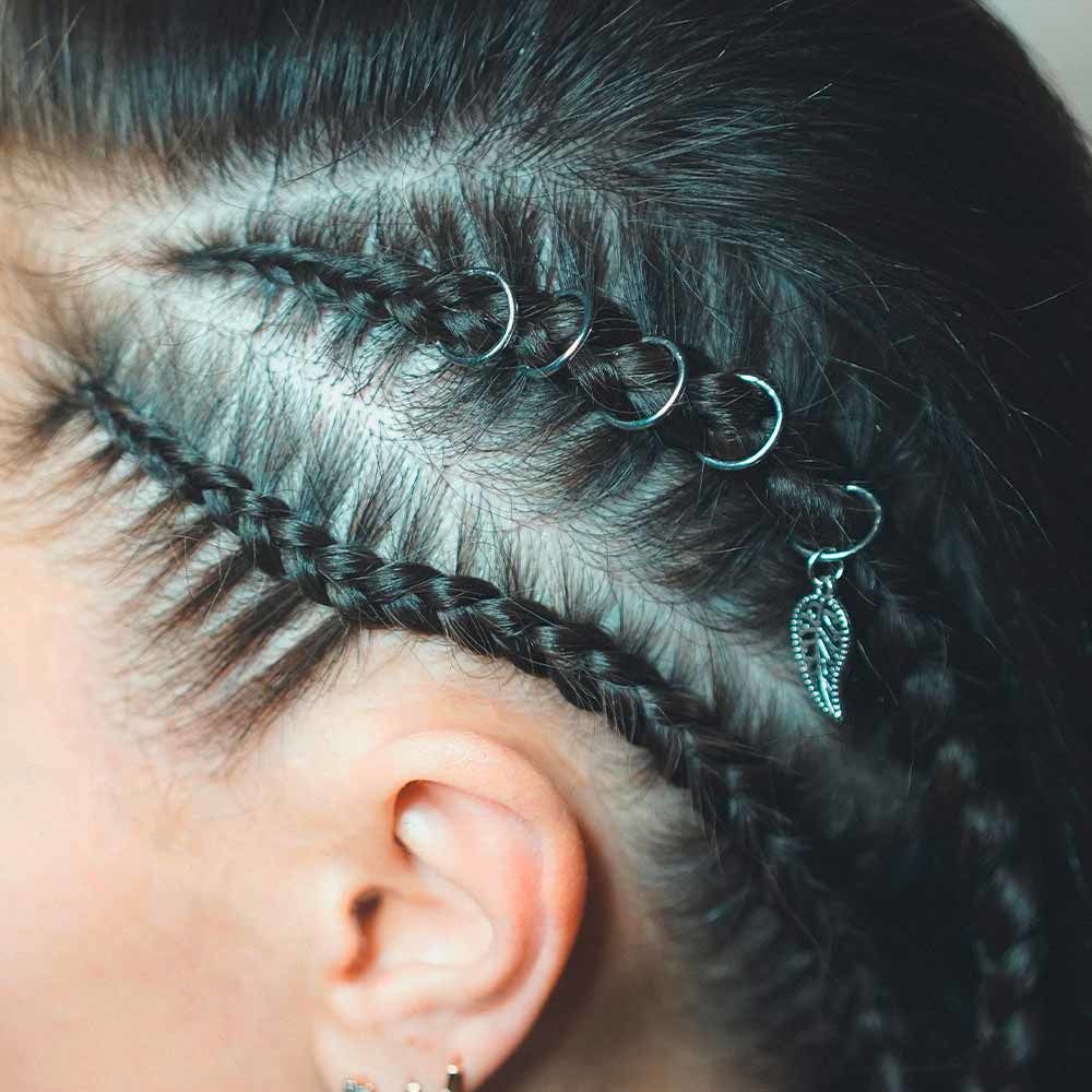 Braided Mohawk With Accessories