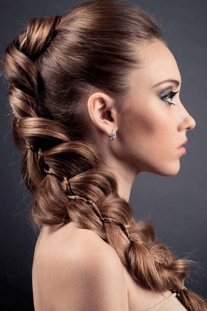 Fancy Mohawk Hairstyle For Long Hair