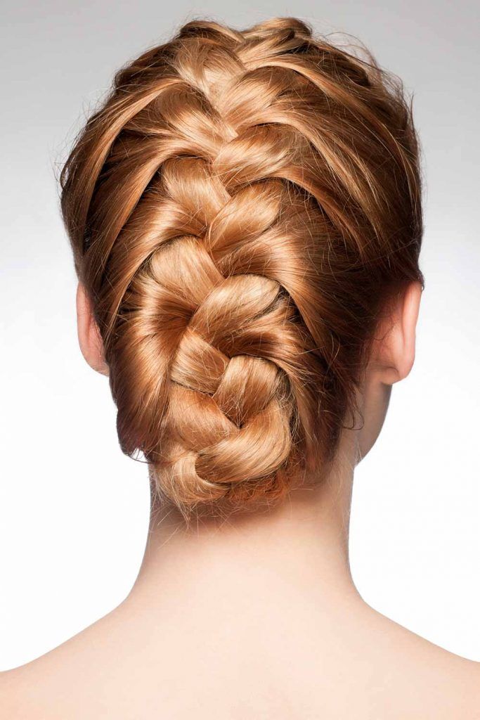 Mohawk Braid Into Low Bun