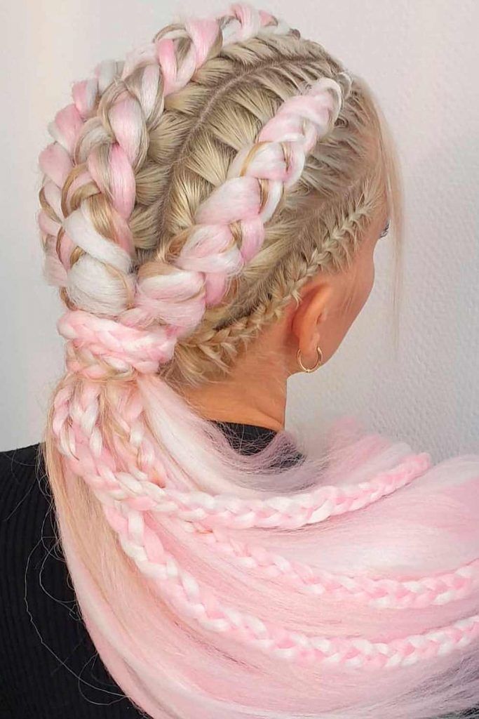 Bright And Colorful Tuxedo Braid