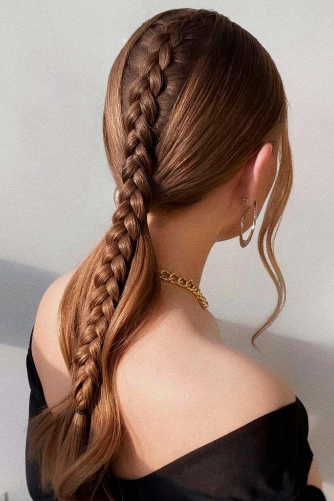 Dutch Mohawk Braided Ponytail