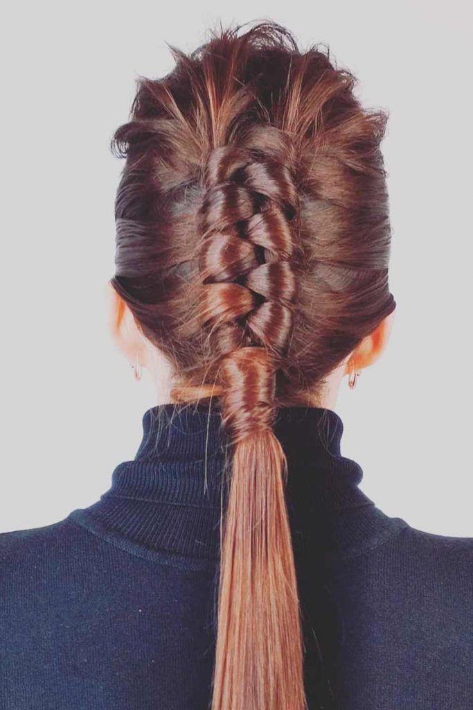 Infinity Stacked French Mohawk Braid