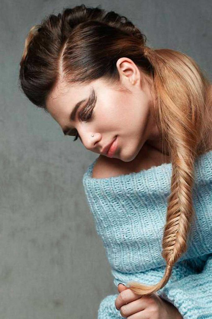 Tight Fishtail Mohawk Braid