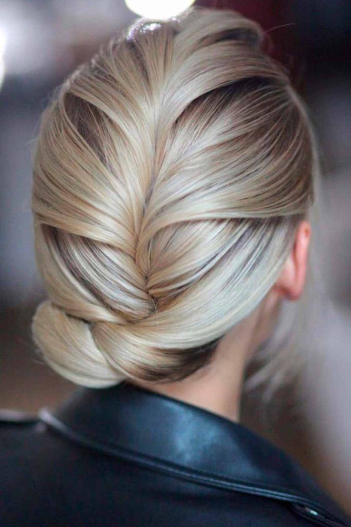 Girly Low Braided Bun