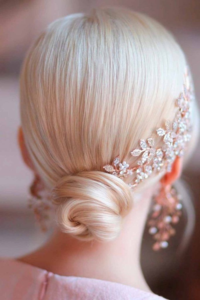 Accessorized Low Bun For Special Occasions