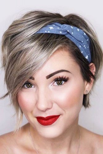 Accessorize Your Hair With A Headscarf #shorthairstyles #shorthair #hairstyles #pixiehaircut #headscarf