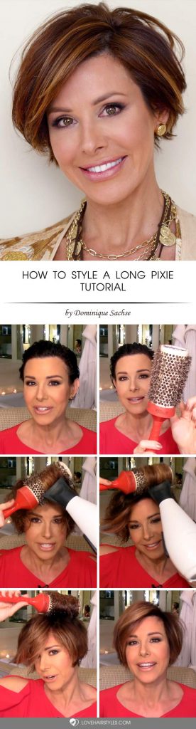 How To Style A Long Pixie #shorthairstyles #shorthair #hairstyles #pixiehaircut #auburnhighlights