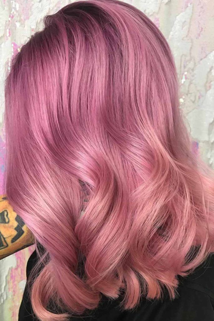 Cold-To-Warm Pastel Pink Balayage #pinkhair #pastelpinkhair