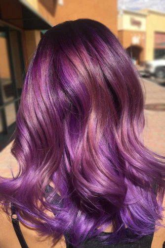 Fairy Like Mermaid Hair #purplehighlights #highlights #haircolor #wavyhair #longhair