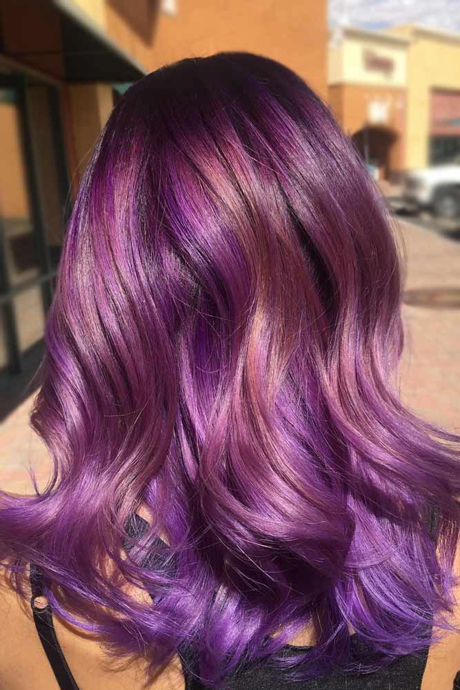 24 Stunning Purple Highlights Ideas To Make Your Daily Look Unique