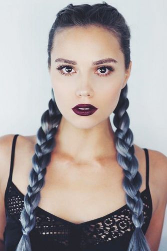 Blue Hair In Your French Braids #bluehair #braids