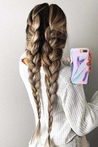 With Extensions For Your Braids #brunette #longhair #braids