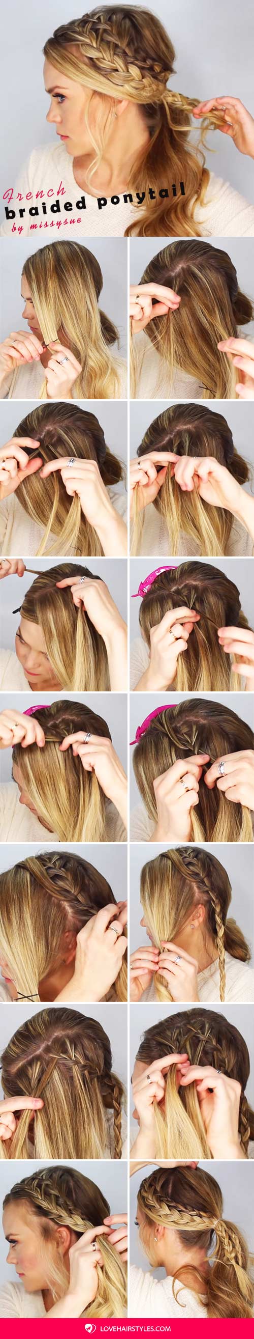 How To Make A Double Braided Ponytail #braids #hairtutorial #ponytail