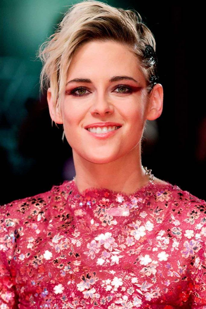 Asymmetrical Long Pixie With Shaved Side By Kristen Stewart