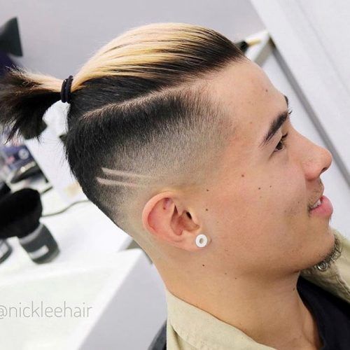 Ponytail And Skin Fade #fadehaircut #baldfade #skinfade #haircuts #menhaircuts 