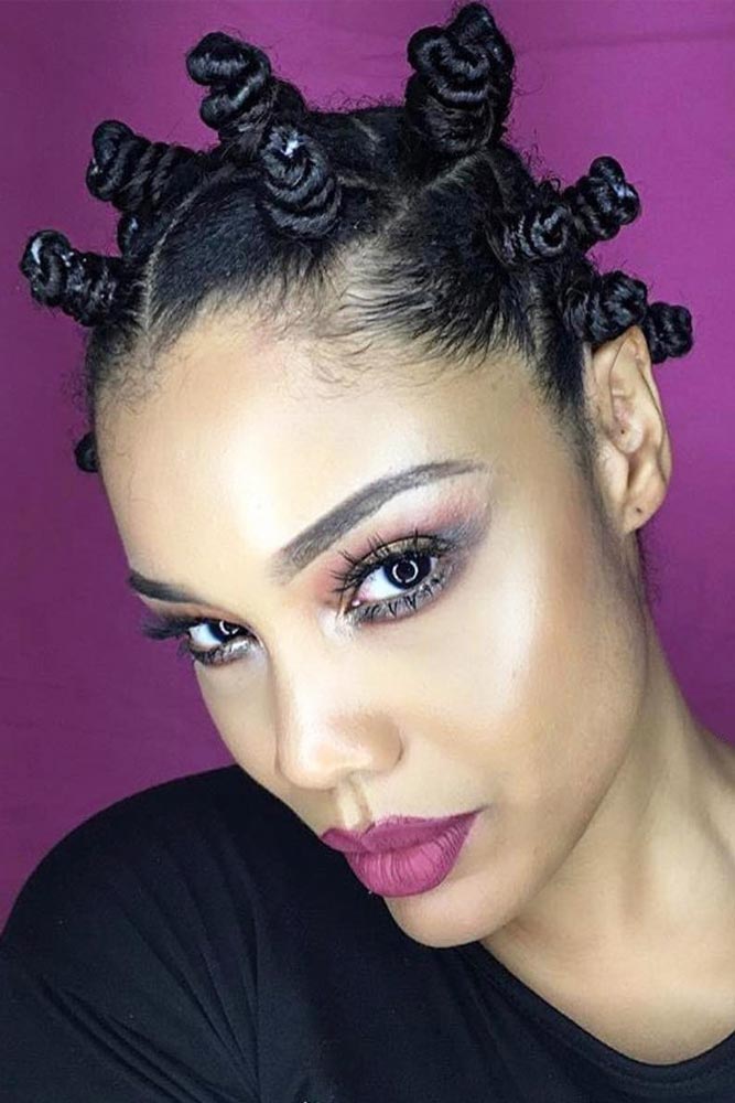 All Head Bantu Knots For A Bald Look #bantuknots #hairtype #naturalhair #hairstyles #blackhair