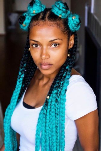 Creative Braided Bantu Knots Half-Up #bantuknots #hairtype #naturalhair #hairstyles #braids