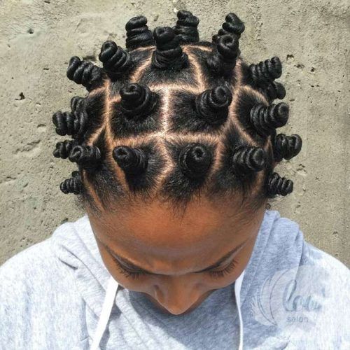 Small Braids Into Bantu Knots #bantuknots #hairtype #naturalhair #hairstyles #braids