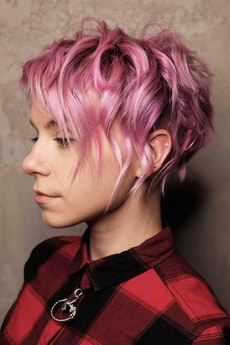 Rose Wavy Pixie #beachwaves #shorthair #hairstyles