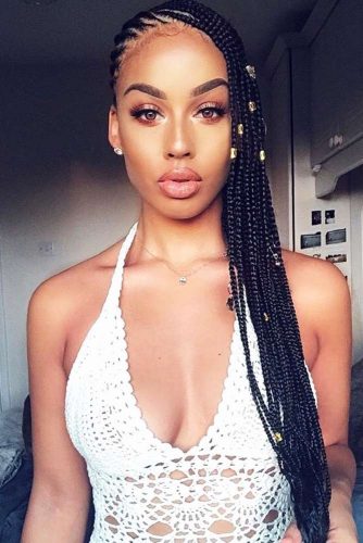 Side Braids With Beads #crochetbraids #braids #longhair