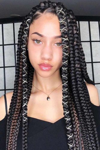 Crochet Braids With Hair Ties #crochetbraids #braids #longhair 