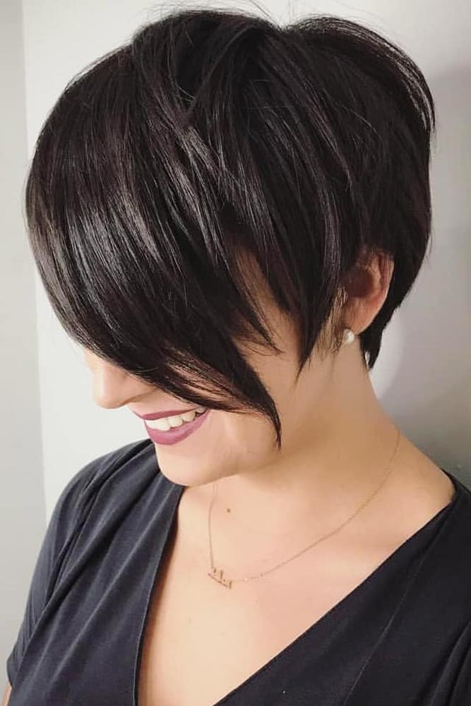 Long Pixie With Side Swept Bang #pixie #shorthair» width=«667» height=«1000