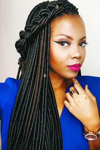 Crochet Braids With Headband Braid #fauxlocs #braids