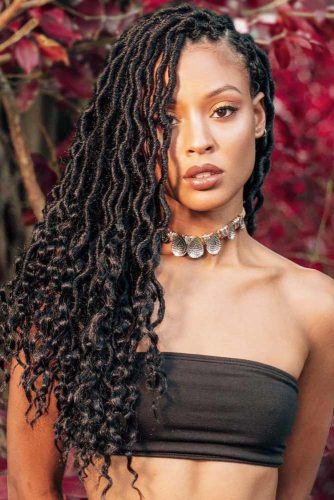 Natural Goddess Wave Locs #fauxlocs #naturalhair #wavyhair