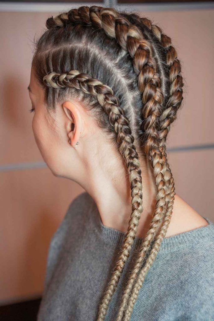 Sexy Swept Back Goddess Braids