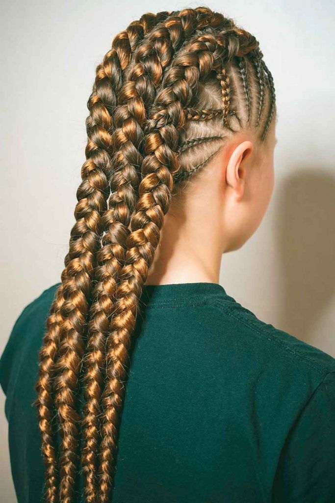 Goddess Braids Faux Hawk Hairstyle