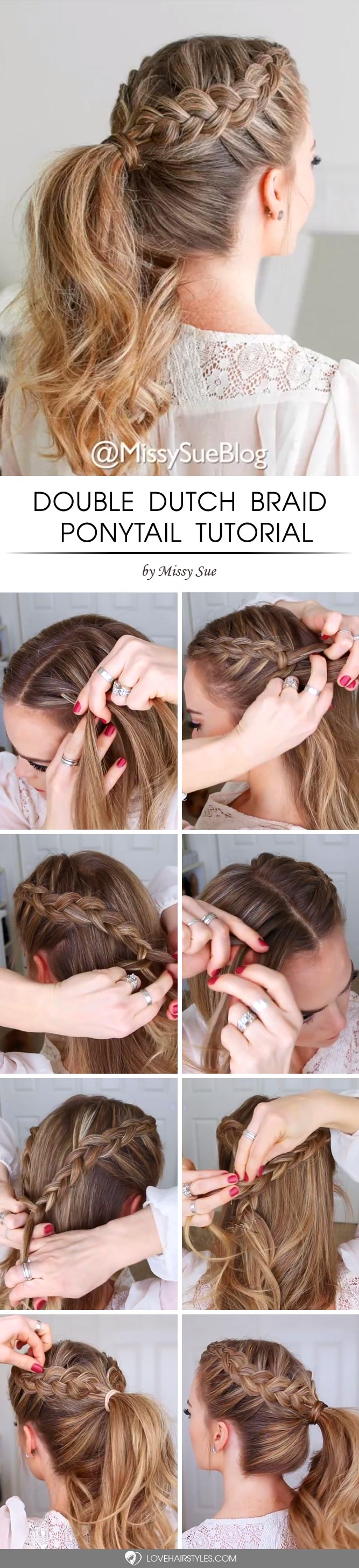 Double Dutch Braid Ponytail Tutorial #howtodutchbraid #dutchbraid #tutorials #braids #hairstyles