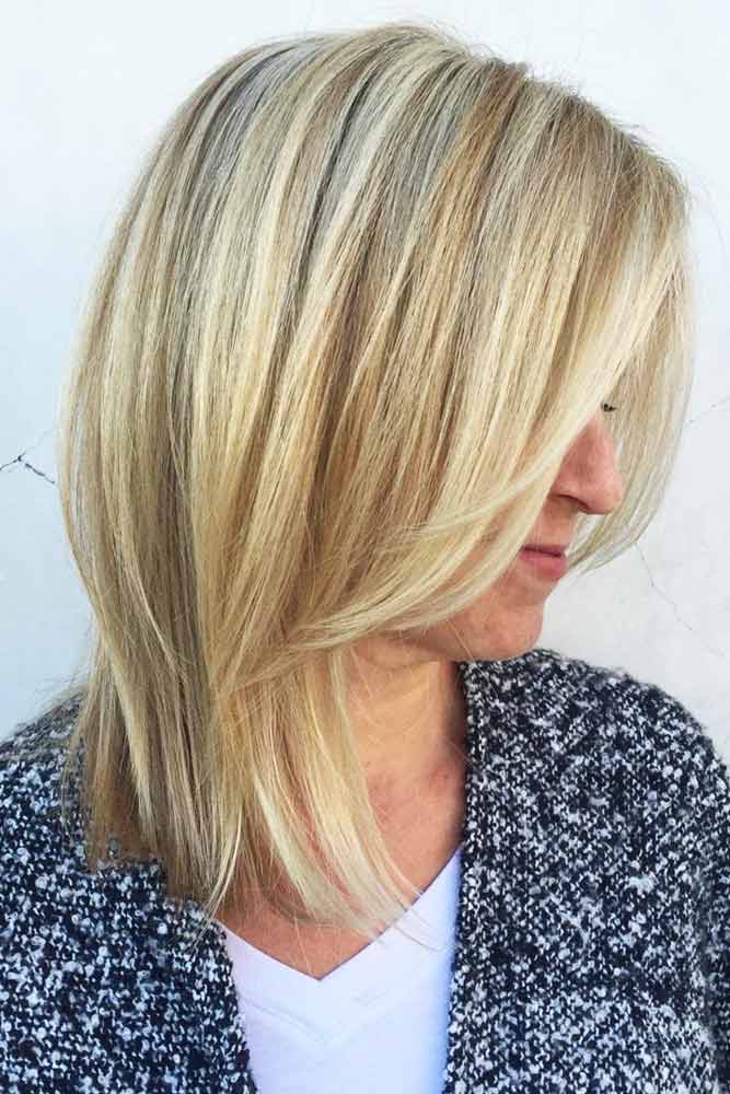 30 Ideas Of Wearing Medium Length Haircuts For Women Over 50 Reverasite