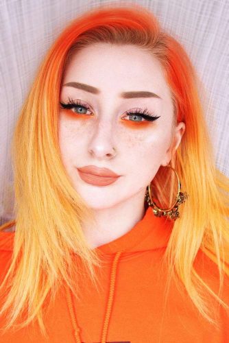 Pumpkin Orange Hair Ombre #orangehair #ombre