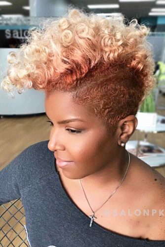 Sassy Curly Mohawk #shorthairstyles #naturalhair #hairstyles #mohawk #curlyhair