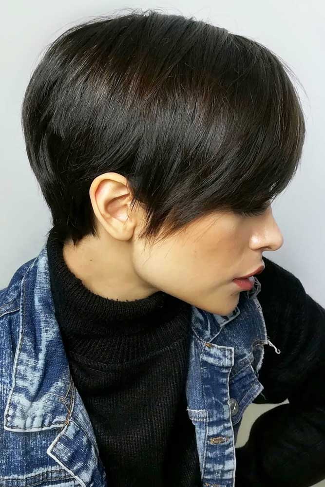 Side Swept Pixie #hairstyles #faceshapes