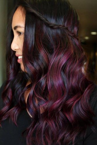 Plum Hair Color Chart