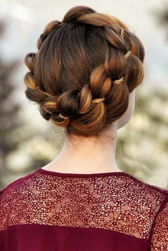 Textured Dutch 4-Strand Crown Braid With A Micro Braid #braids #updo