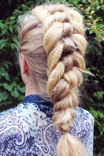 Chic Knotted Braid Style #braids #fauxhawk