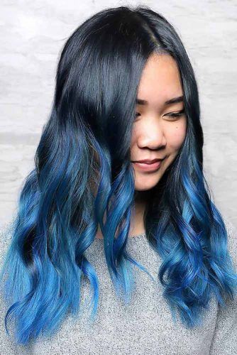 55 Tasteful Blue Black Hair Color Ideas To Try In Any Season
